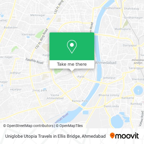 Uniglobe Utopia Travels in Ellis Bridge map
