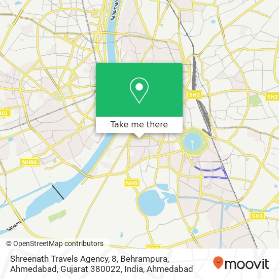 Shreenath Travels Agency, 8, Behrampura, Ahmedabad, Gujarat 380022, India map