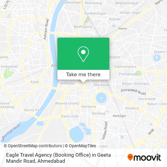 Eagle Travel Agency (Booking Office) in Geeta Mandir Road map