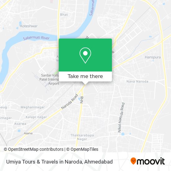 Umiya Tours & Travels in Naroda map