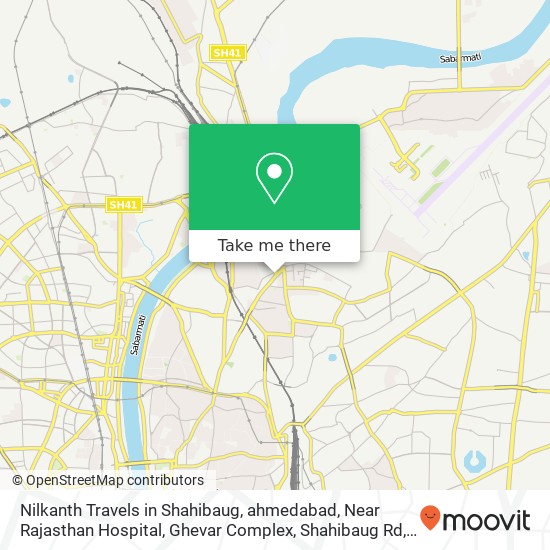 Nilkanth Travels in Shahibaug, ahmedabad, Near Rajasthan Hospital, Ghevar Complex, Shahibaug Rd, Sh map
