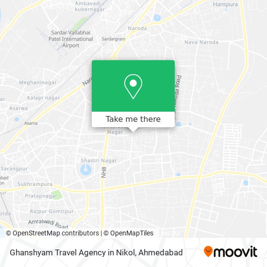 Ghanshyam Travel Agency in Nikol map