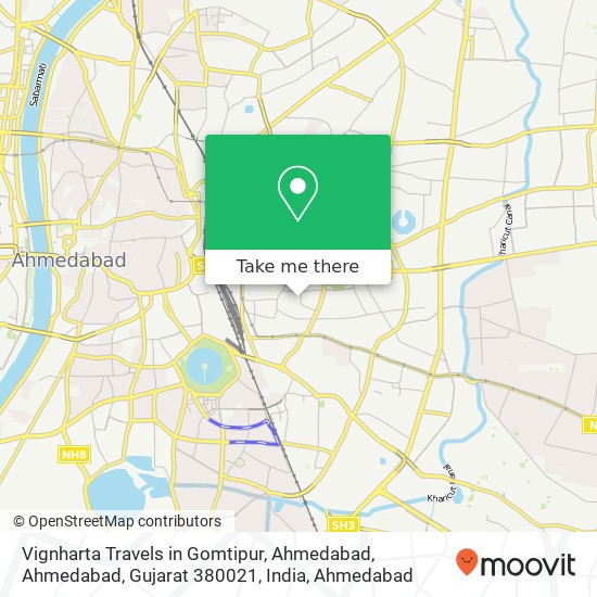 Vignharta Travels in Gomtipur, Ahmedabad, Ahmedabad, Gujarat 380021, India map