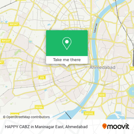HAPPY CABZ in Maninagar East map