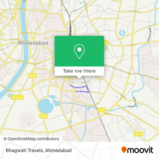 Bhagwati Travels map