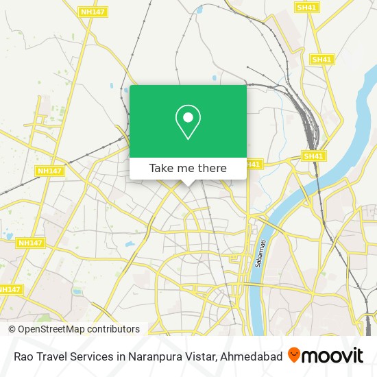 Rao Travel Services in Naranpura Vistar map
