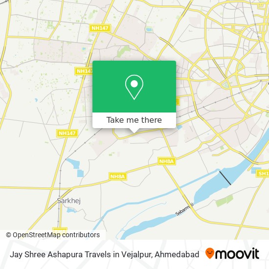 Jay Shree Ashapura Travels in Vejalpur map