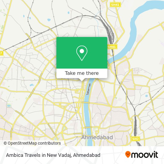 Ambica Travels in New Vadaj map