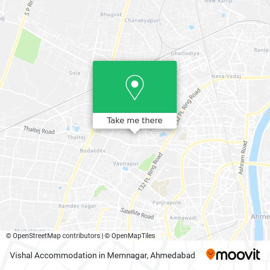 Vishal Accommodation in Memnagar map