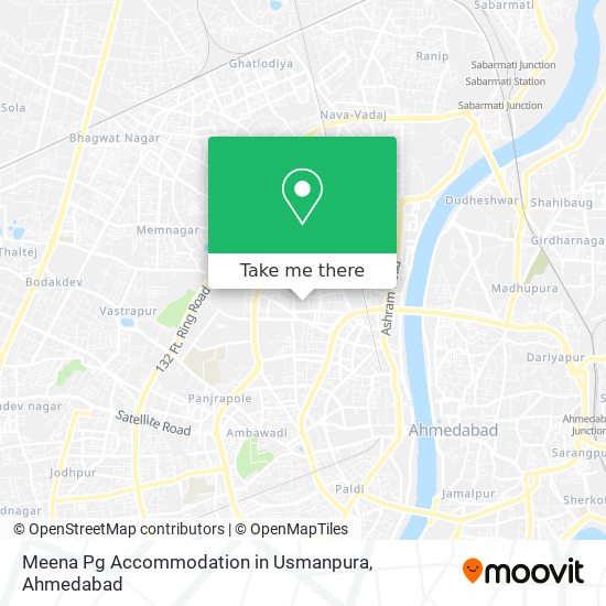 Meena Pg Accommodation in Usmanpura map