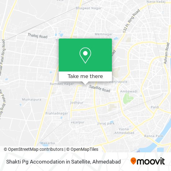 Shakti Pg Accomodation in Satellite map