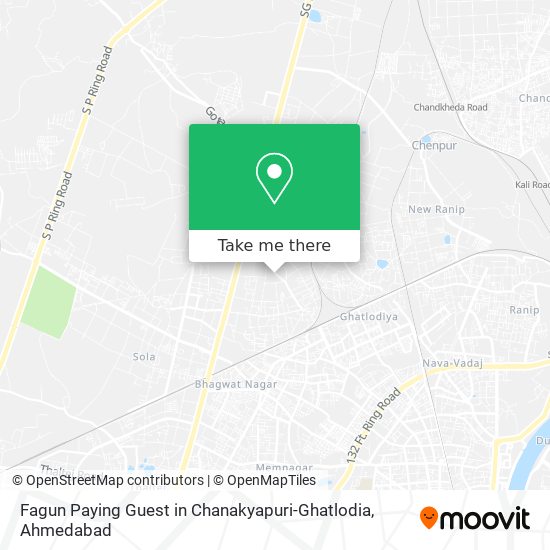 Fagun Paying Guest in Chanakyapuri-Ghatlodia map