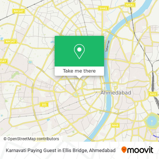 Karnavati Paying Guest in Ellis Bridge map