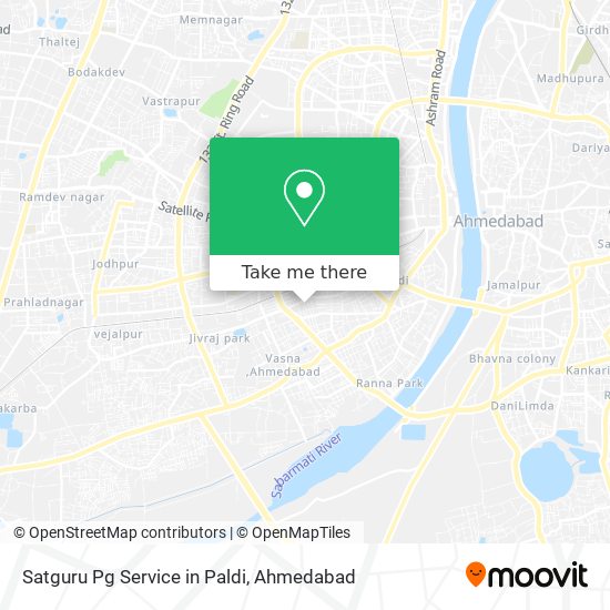Satguru Pg Service in Paldi map