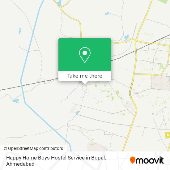 Happy Home Boys Hostel Service in Bopal map