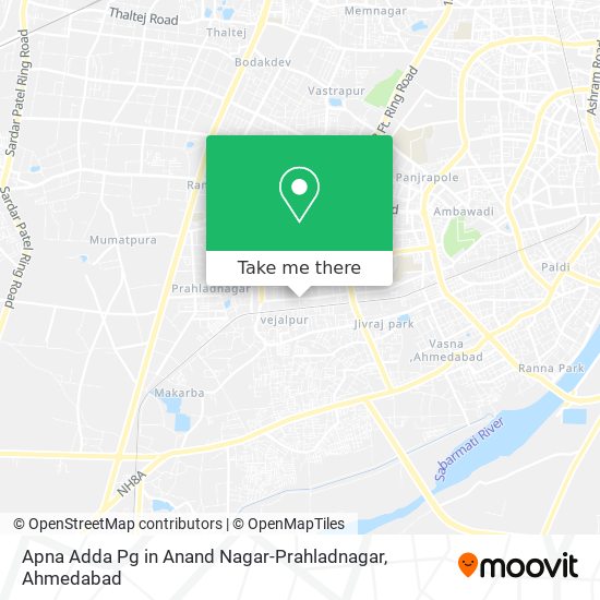 Apna Adda Pg in Anand Nagar-Prahladnagar map