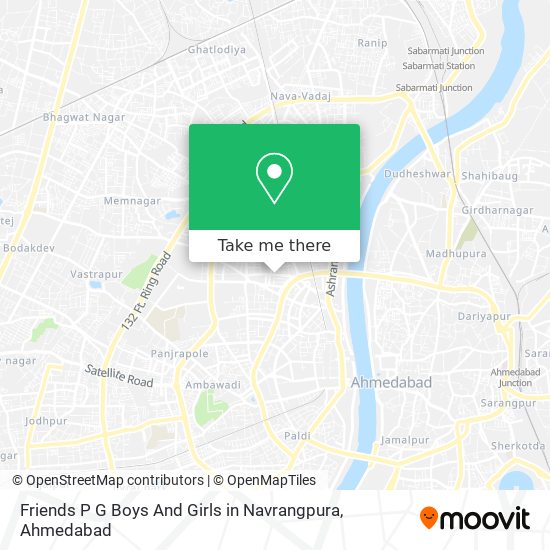 Friends P G Boys And Girls in Navrangpura map