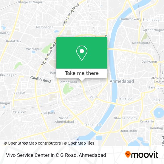 Vivo Service Center in C G Road map