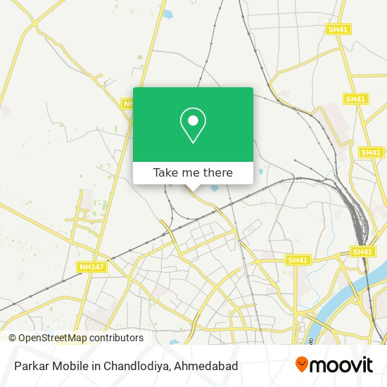 Parkar Mobile in Chandlodiya map