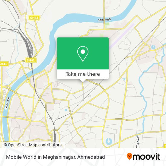 Mobile World in Meghaninagar map