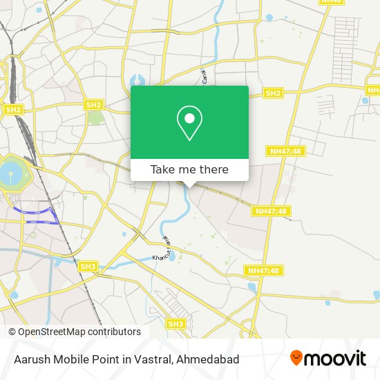 Aarush Mobile Point in Vastral map