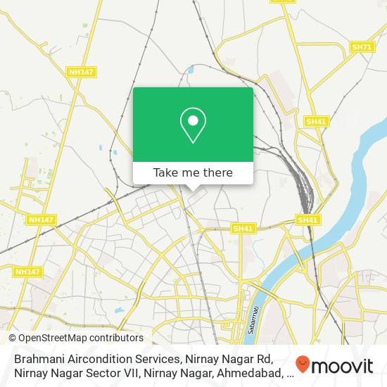 Brahmani Aircondition Services, Nirnay Nagar Rd, Nirnay Nagar Sector VII, Nirnay Nagar, Ahmedabad, map