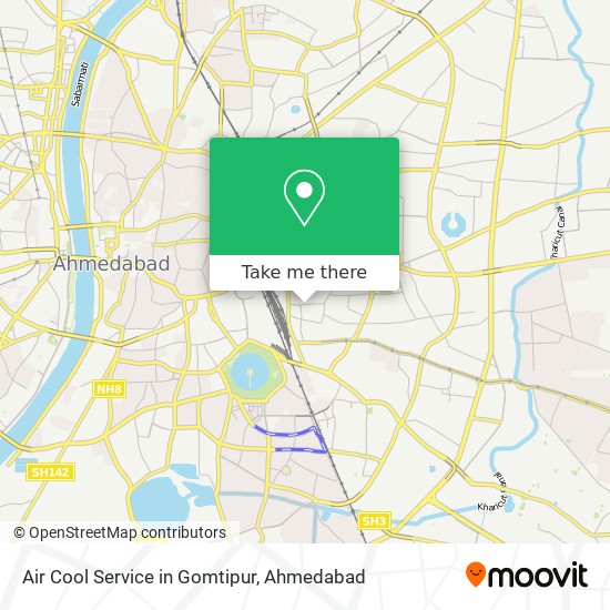Air Cool Service in Gomtipur map