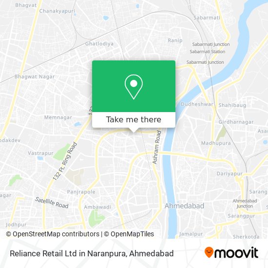 Reliance Retail Ltd in Naranpura map