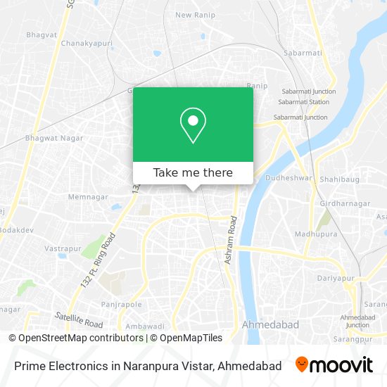 Prime Electronics in Naranpura Vistar map