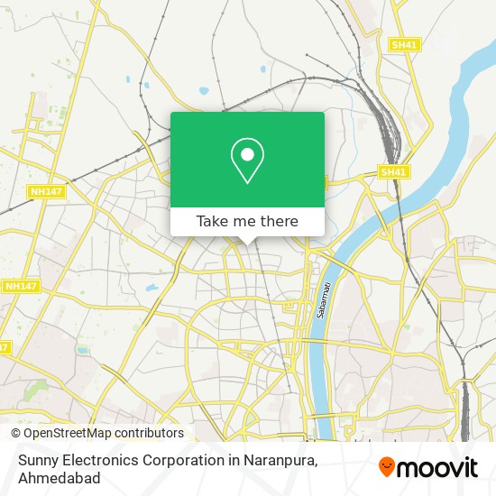 Sunny Electronics Corporation in Naranpura map