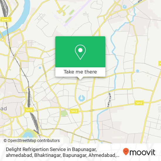 Delight Refrigertion Service in Bapunagar, ahmedabad, Bhaktinagar, Bapunagar, Ahmedabad, Gujarat 38 map