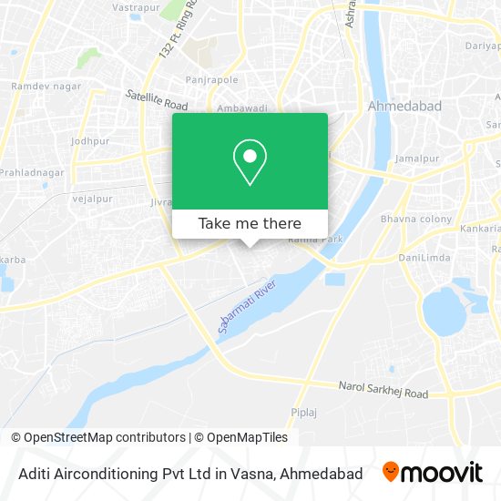 Aditi Airconditioning Pvt Ltd in Vasna map