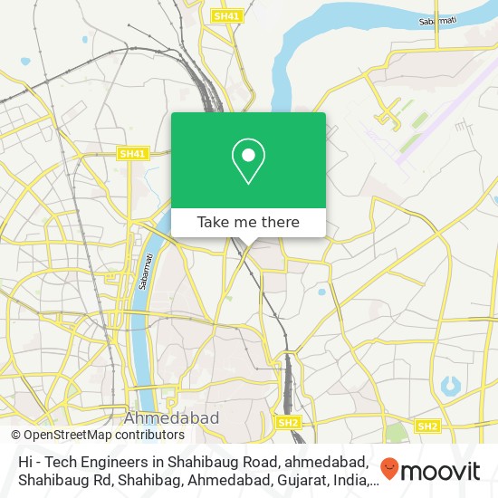Hi - Tech Engineers in Shahibaug Road, ahmedabad, Shahibaug Rd, Shahibag, Ahmedabad, Gujarat, India map