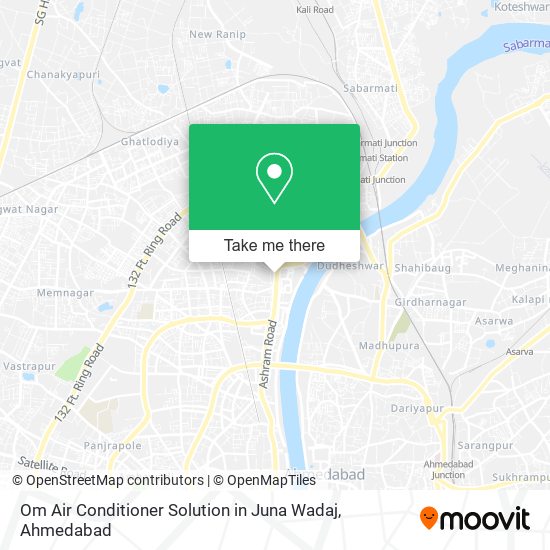 Om Air Conditioner Solution in Juna Wadaj map