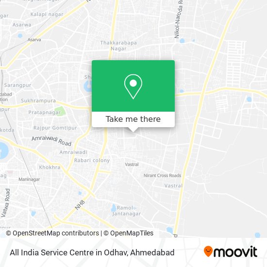 All India Service Centre in Odhav map