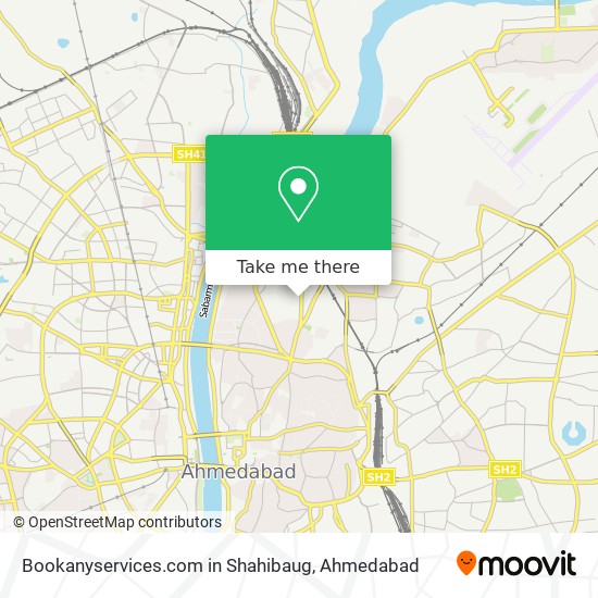Bookanyservices.com in Shahibaug map