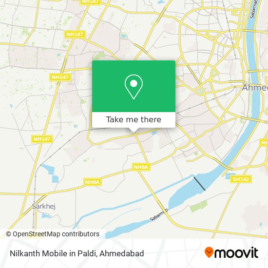 Nilkanth Mobile in Paldi map