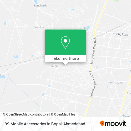 99 Mobile Accessories in Bopal map