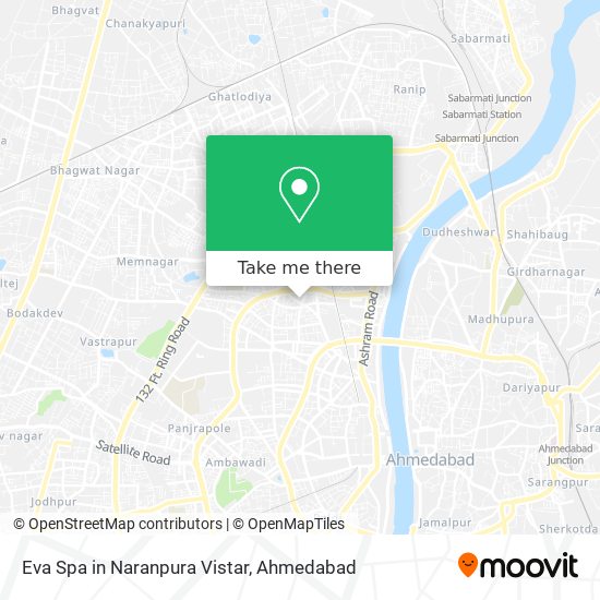 Eva Spa in Naranpura Vistar map