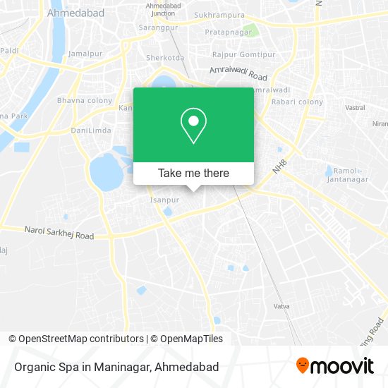 Organic Spa in Maninagar map