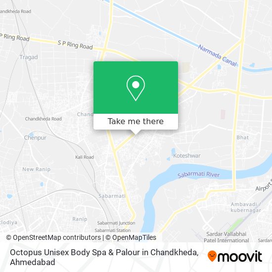 Octopus Unisex Body Spa & Palour in Chandkheda map