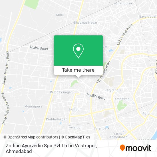 Zodiac Ayurvedic Spa Pvt Ltd in Vastrapur map