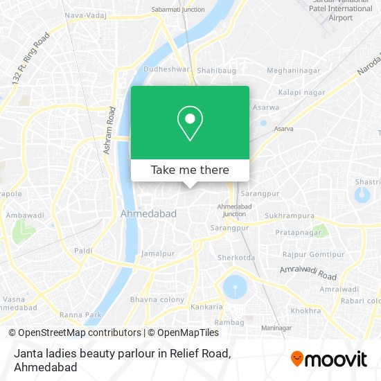 Janta ladies beauty parlour in Relief Road map