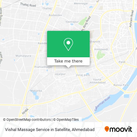 Vishal Massage Service in Satellite map