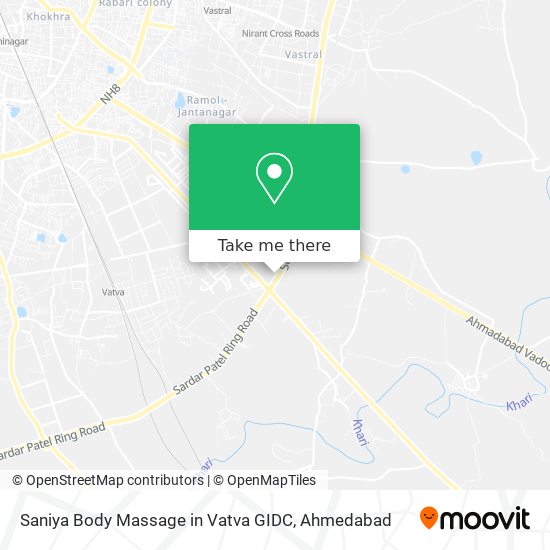 Saniya Body Massage in Vatva GIDC map
