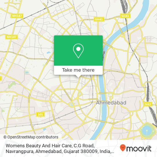 Womens Beauty And Hair Care, C.G Road, Navrangpura, Ahmedabad, Gujarat 380009, India map