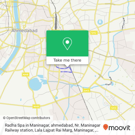 Radha Spa in Maninagar, ahmedabad, Nr. Maninagar Railway station, Lala Lajpat Rai Marg, Maninagar, map