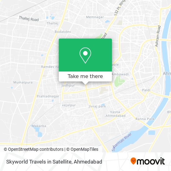 Skyworld Travels in Satellite map