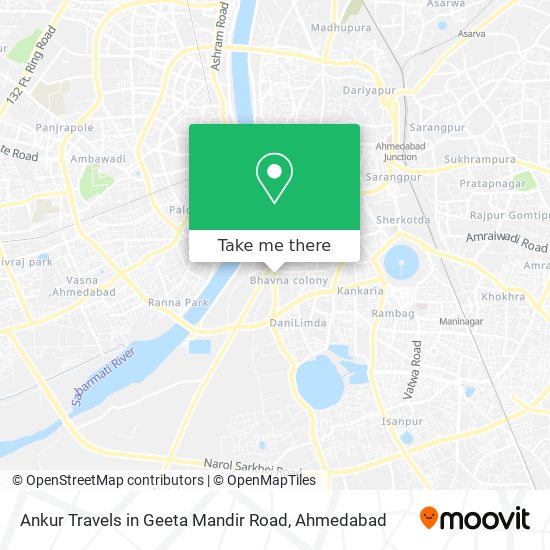 Ankur Travels in Geeta Mandir Road map