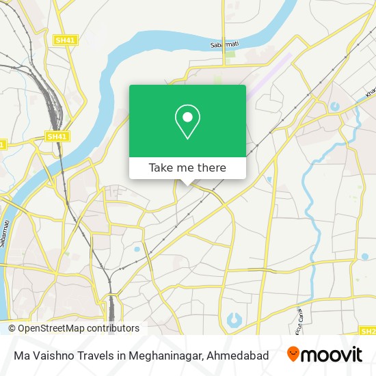 Ma Vaishno Travels in Meghaninagar map